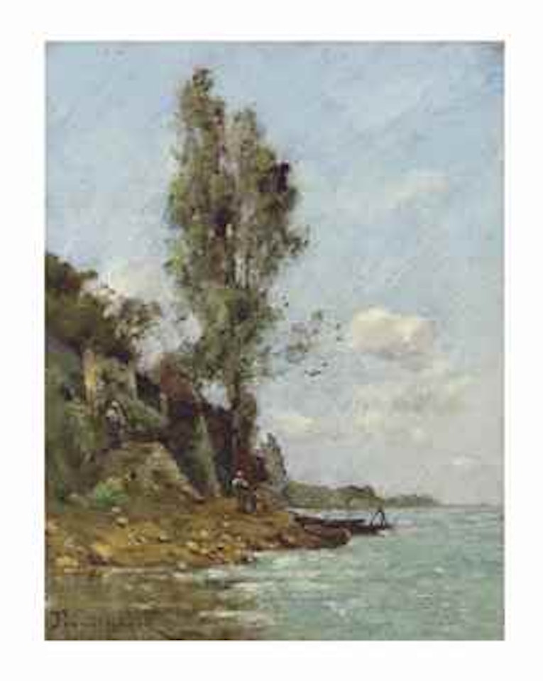 La Loire � candes pr�s du Ch�teau du Monsoreau by Paul Désiré Trouillebert
