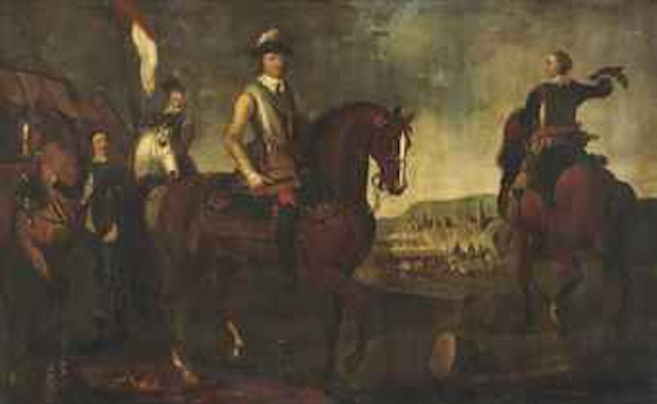 Oliver Cromwell at the Battle of Worcester by English School