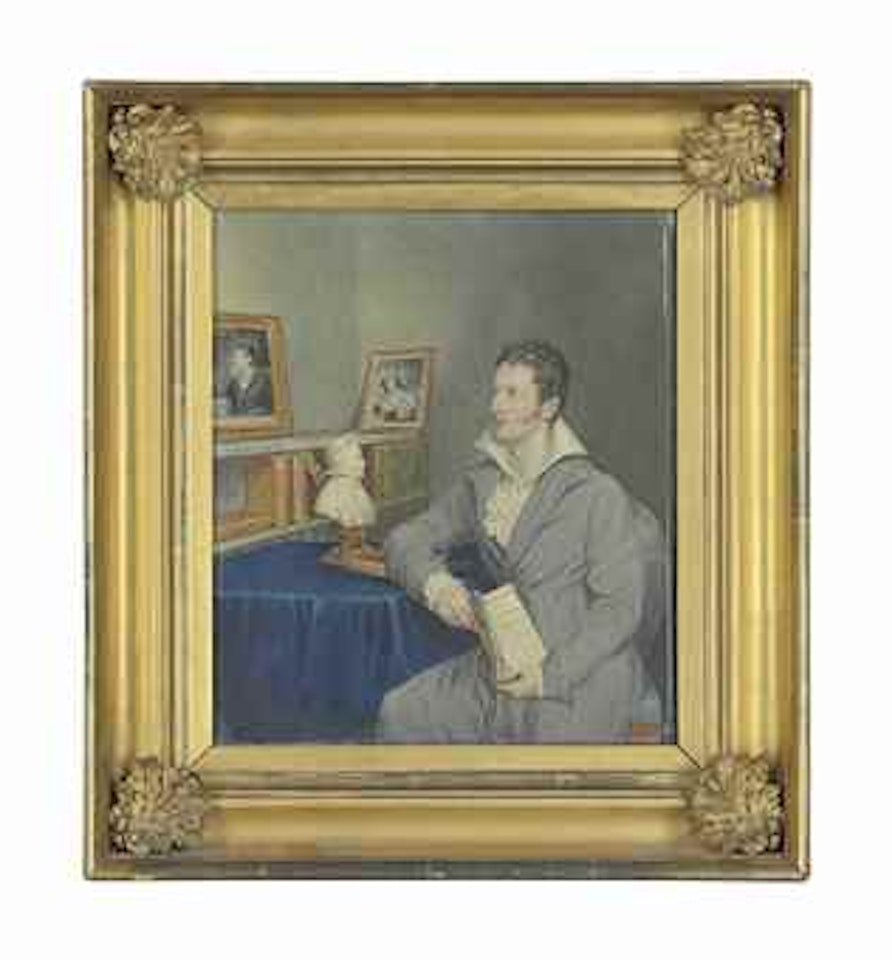 Portrait of Douglas James William Kinnaird, M.P. (1788-1830), three-quarter length, seated, wearing a robe by English School