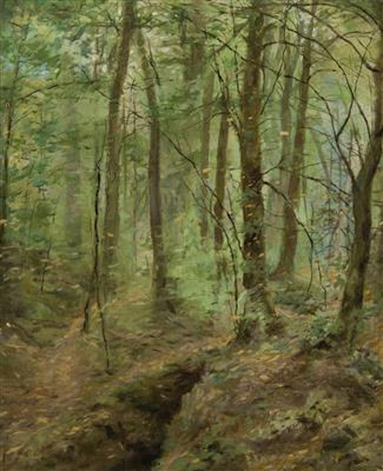 In a Forest by Czech Painter From The 1st Third Of The 20th Century