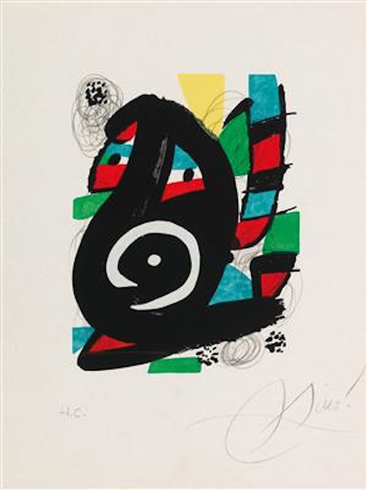 (Montroig 1893-1983 Palma de Mallorca) "La Mélodie Acide" by Joan Miró