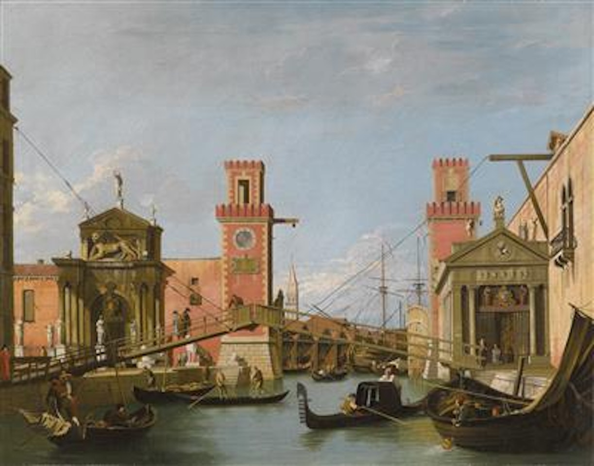 The Arsenal Gates, Venice by Circle of Canaletto