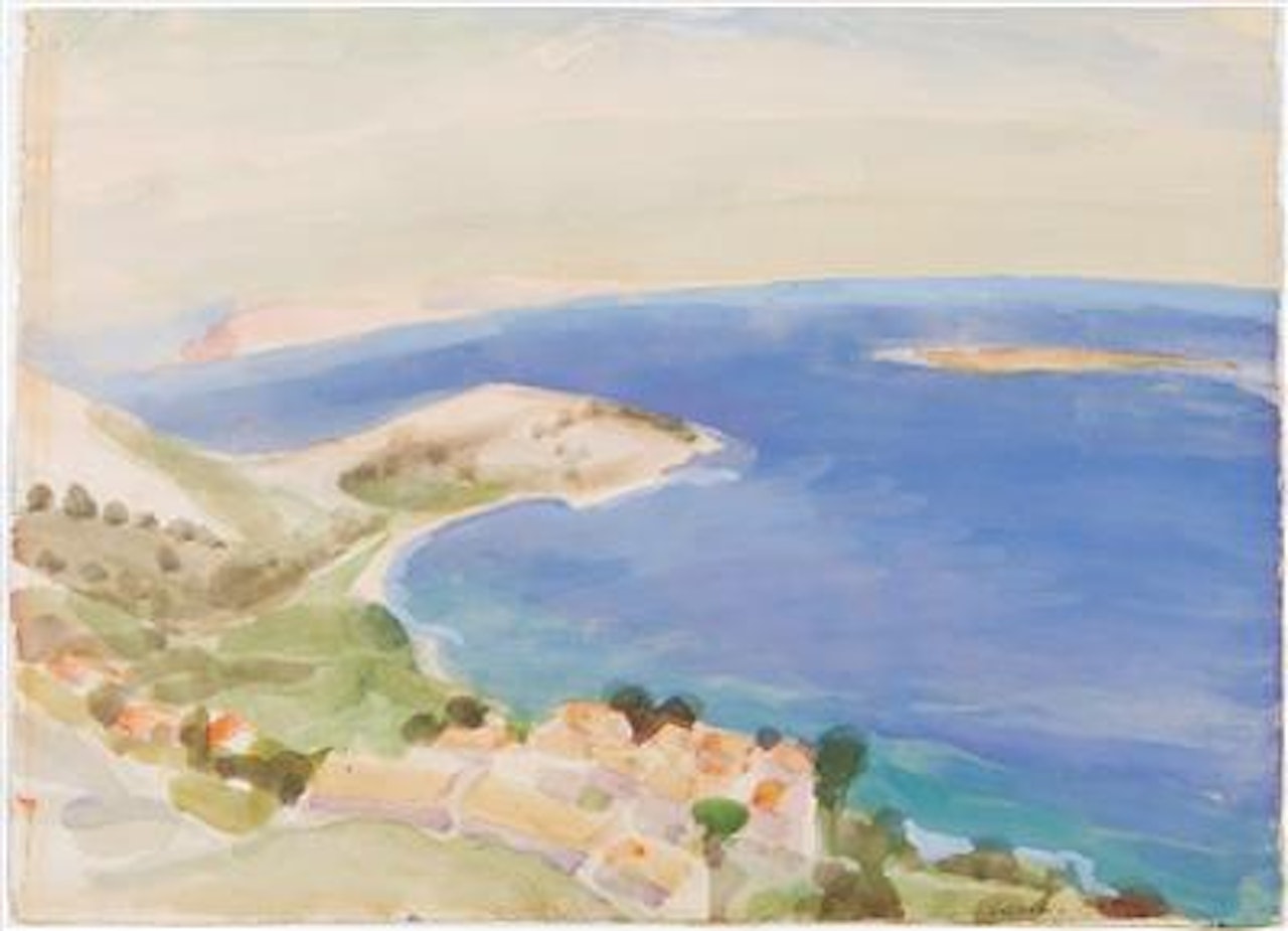Kroatische Küstenlandschaft by Maria Lassnig