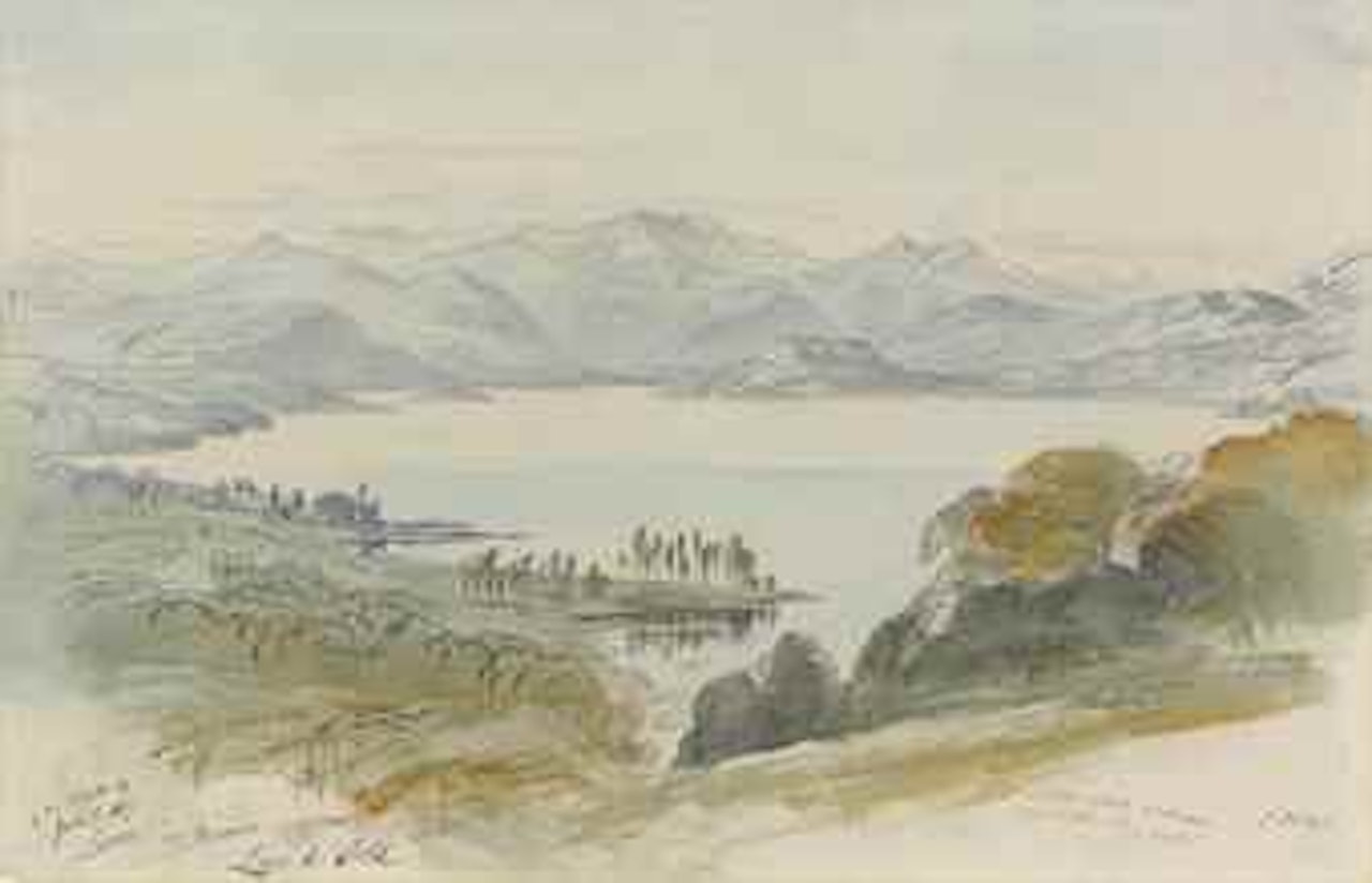 View of Buccione, Lago d'Orta, Novara, Italy by Edward Lear