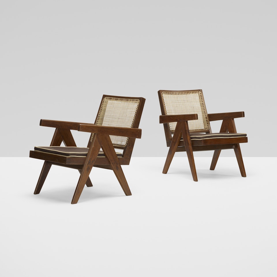 pair of Easy armchairs from Chandiarh by Pierre Jeanneret