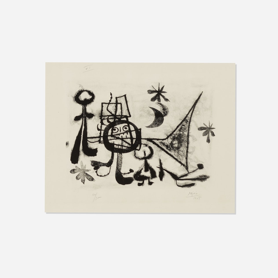 Plate VI (from 13 Lithographies) by Joan Miró