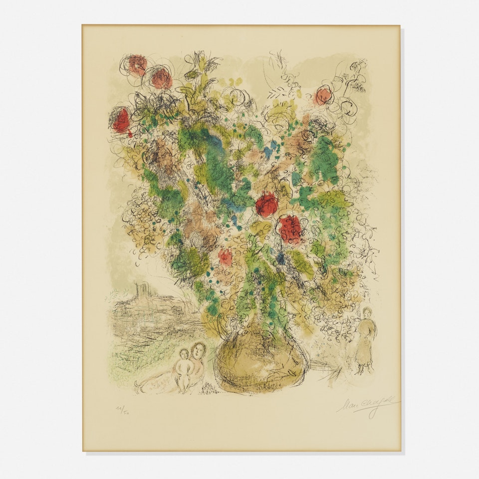 Roses and Mimosa by Marc Chagall