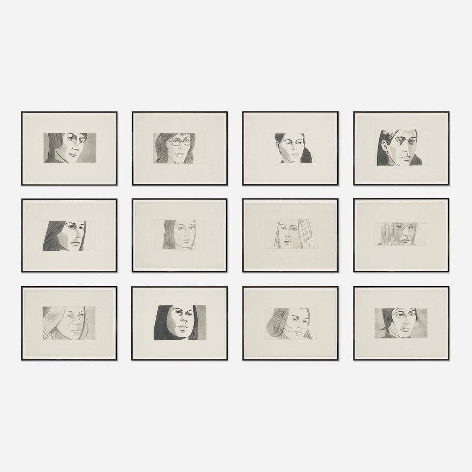 June Ekman's Class (portfolio of twelve works) by Alex Katz