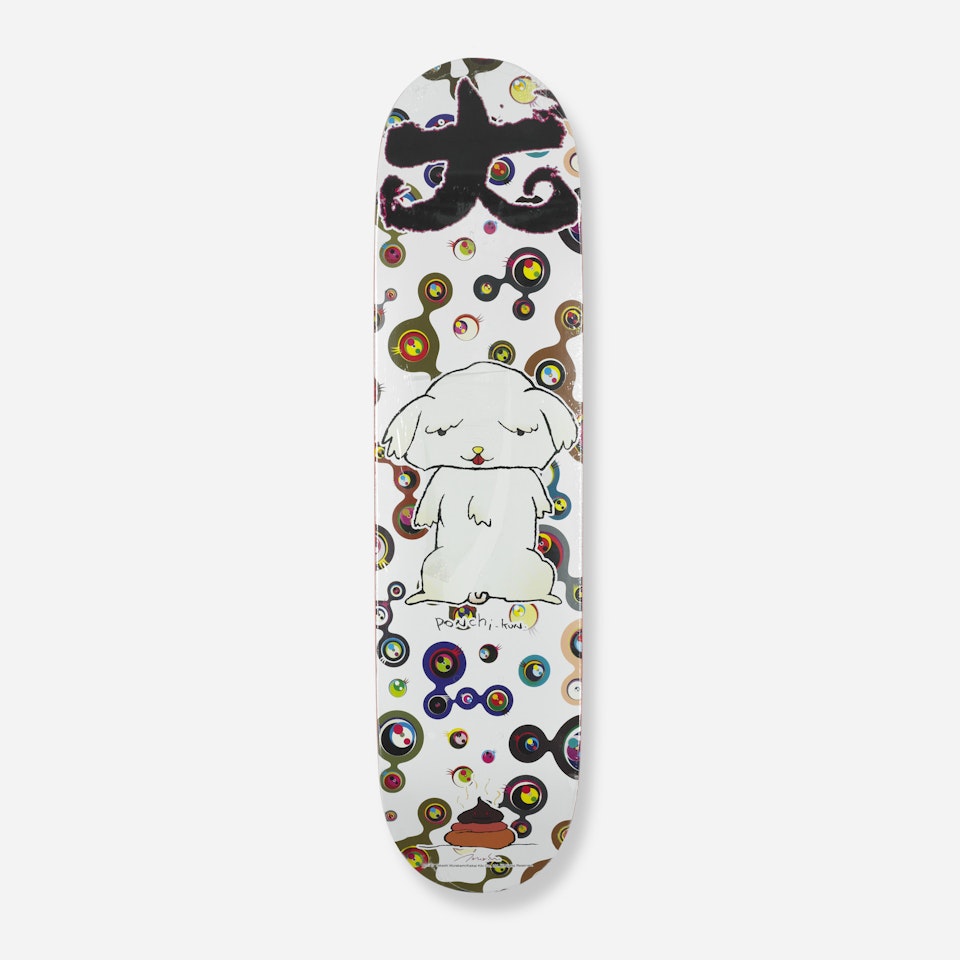 Ponchi-kun skateboard deck by Takashi Murakami