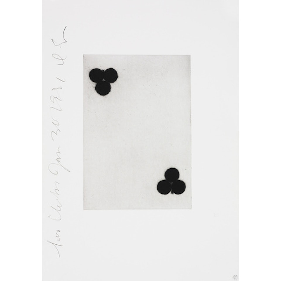 Two Clubs (from the Playing Cards portfolio) by Donald Sultan