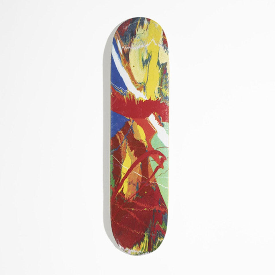 Spin skatedeck (yellow) by Damien Hirst
