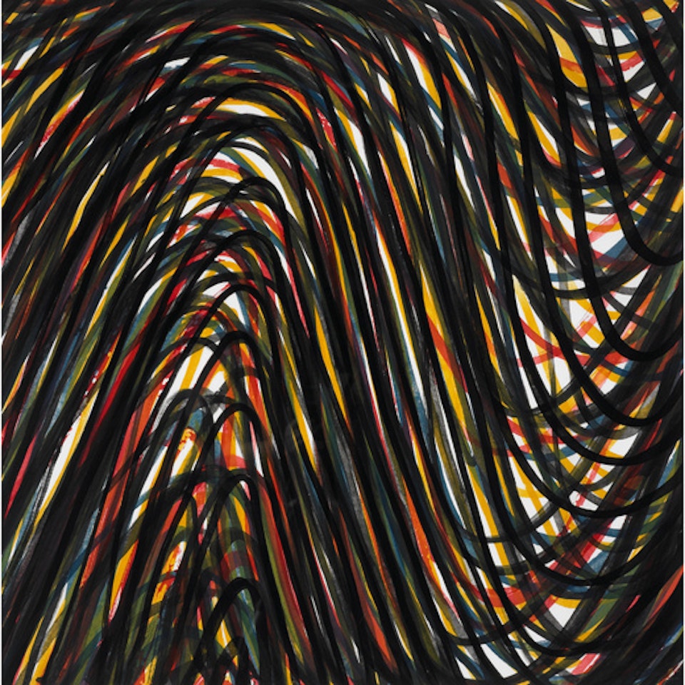 Wavy Brushstrokes Superimposed #2 by Sol LeWitt