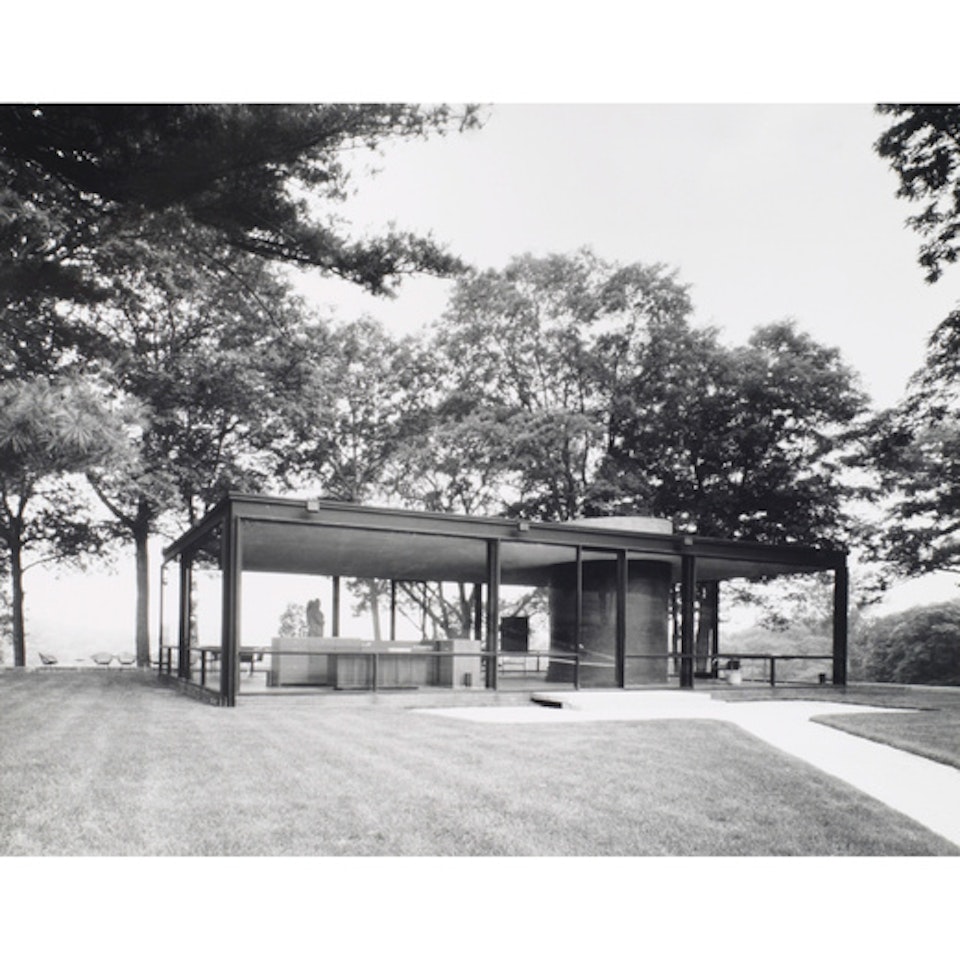 Philip Johnson Glass House by Arnold Newman