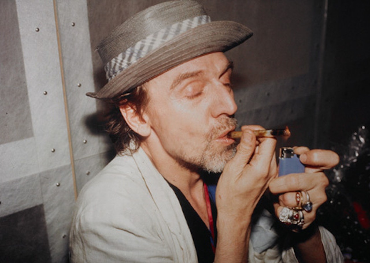 Rene R. Smoking Crack, NYC, 1990 by Nan Goldin