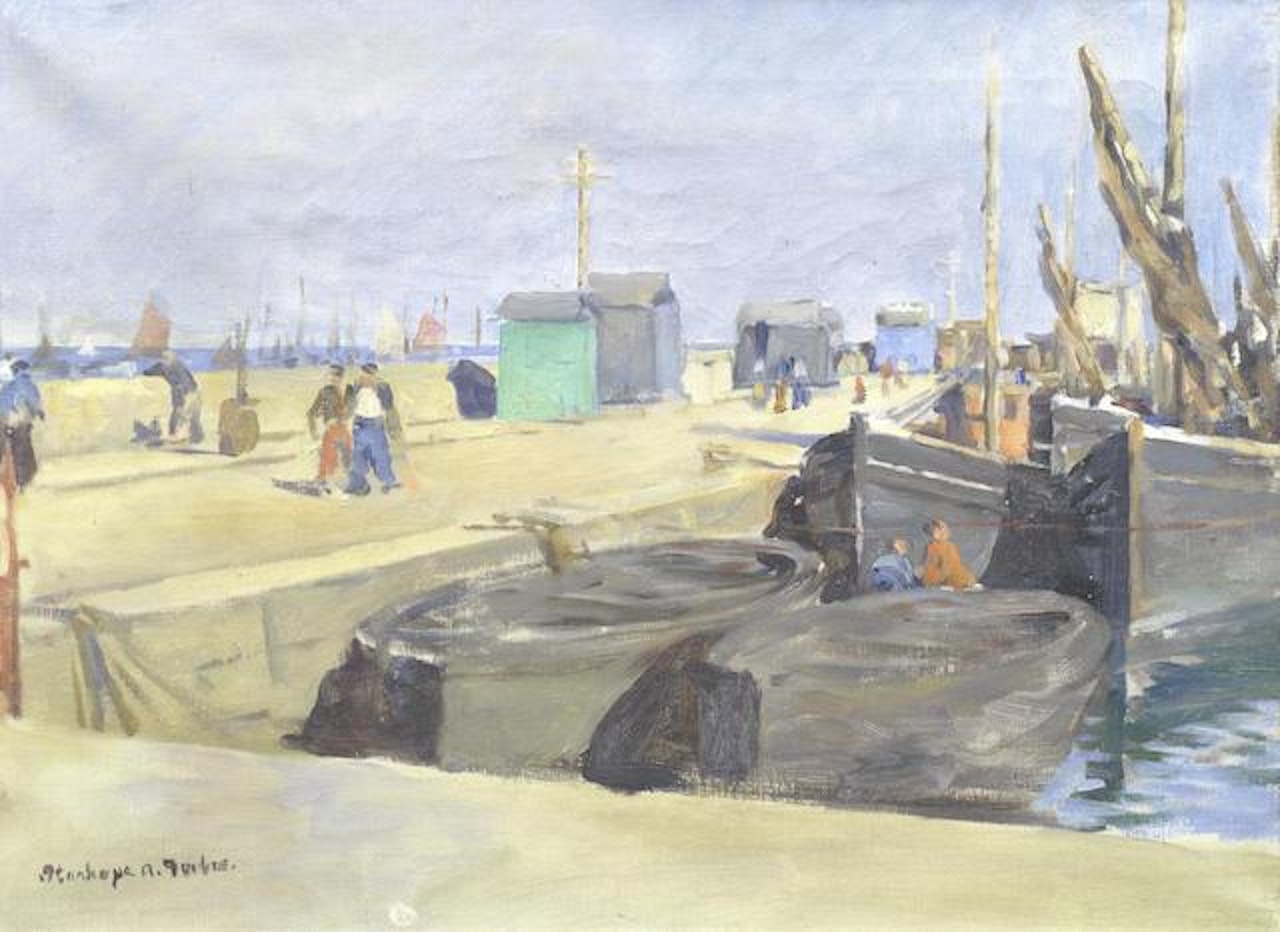 Newlyn Pier by Stanhope Alexander Forbes