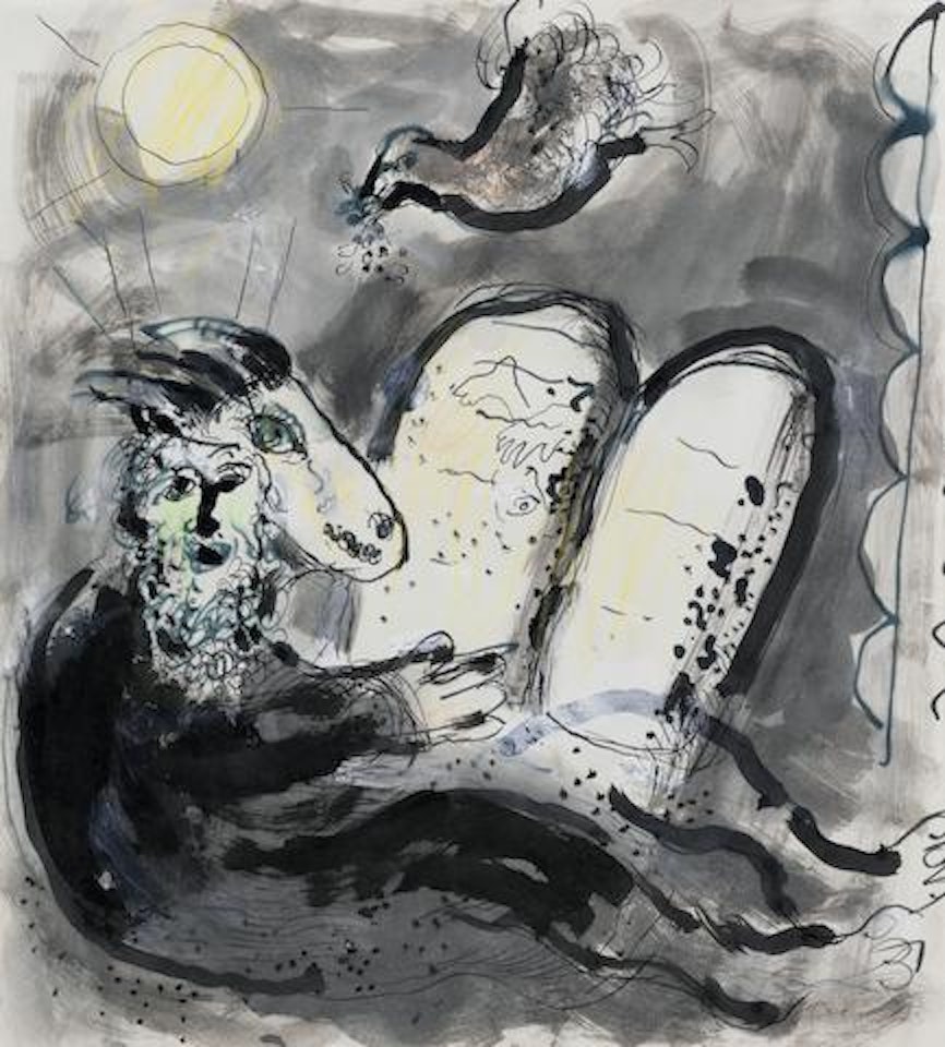 Mo�se au double profil by Marc Chagall