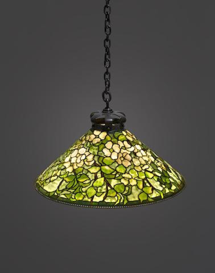 Dogwood hanging shade by Tiffany Studios