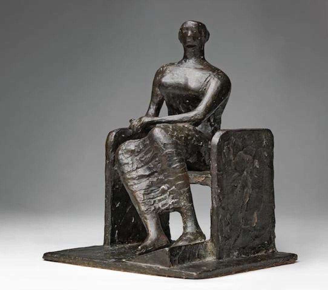 Seated Woman on Bench by Henry Moore