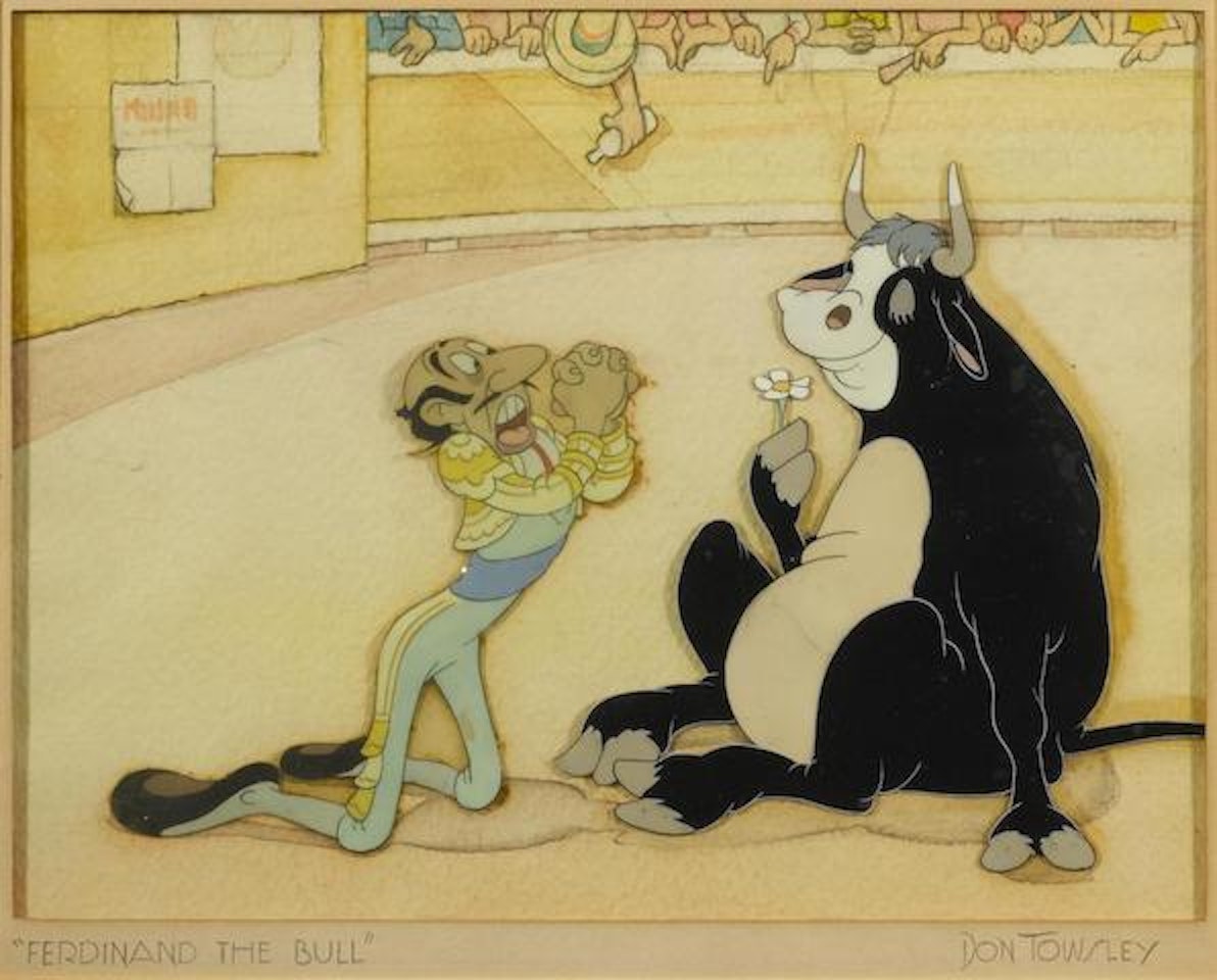 A celluloid of the matador from Ferdinand the Bull by Walt Disney Studios
