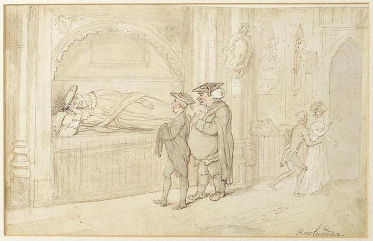 In the Abbey by Thomas Rowlandson