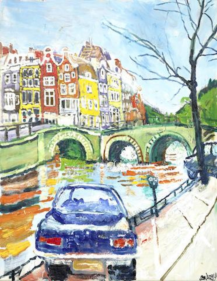 Bridge over a canal, Amsterdam by John Bratby