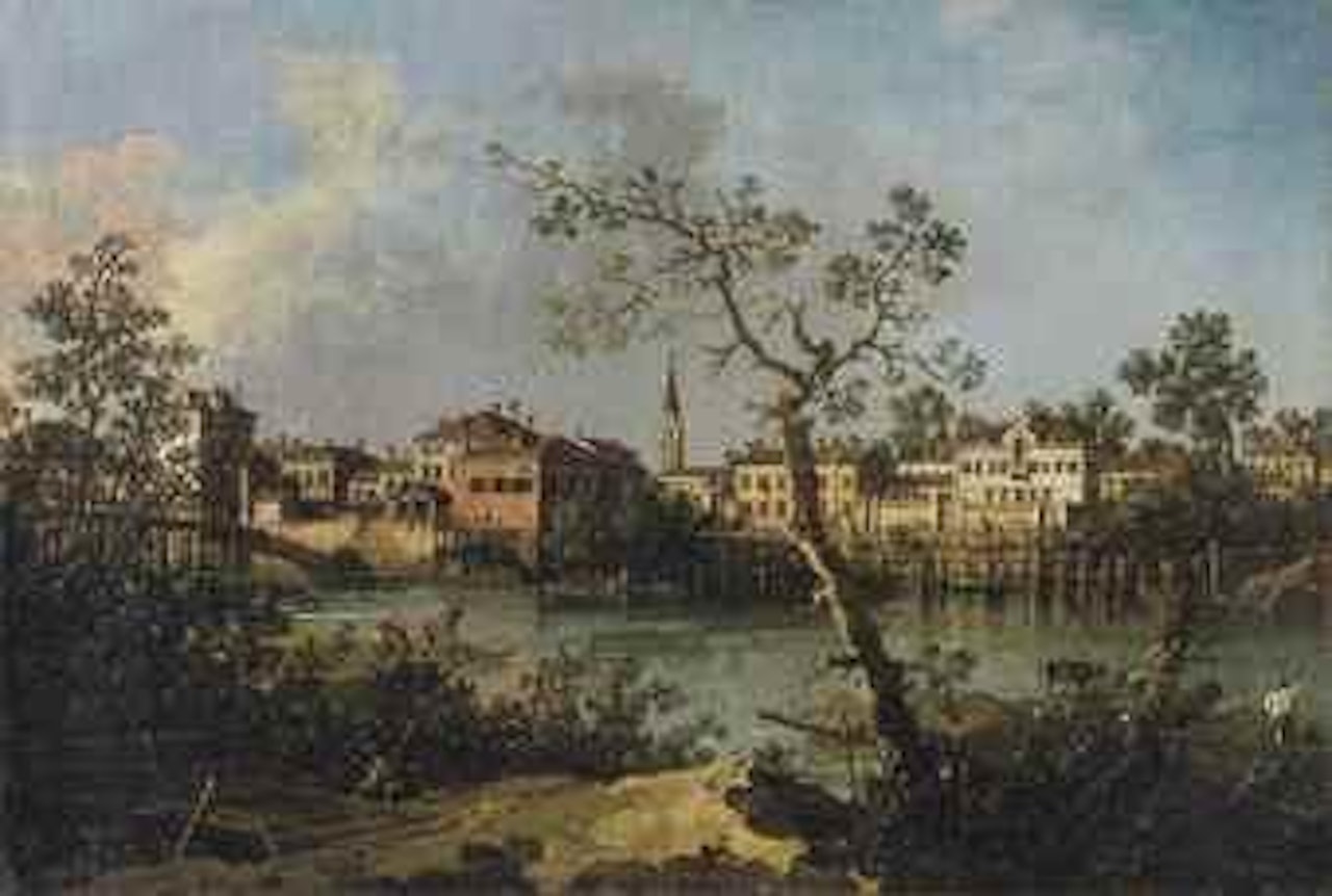 View on a River, Padua (?) by Canaletto