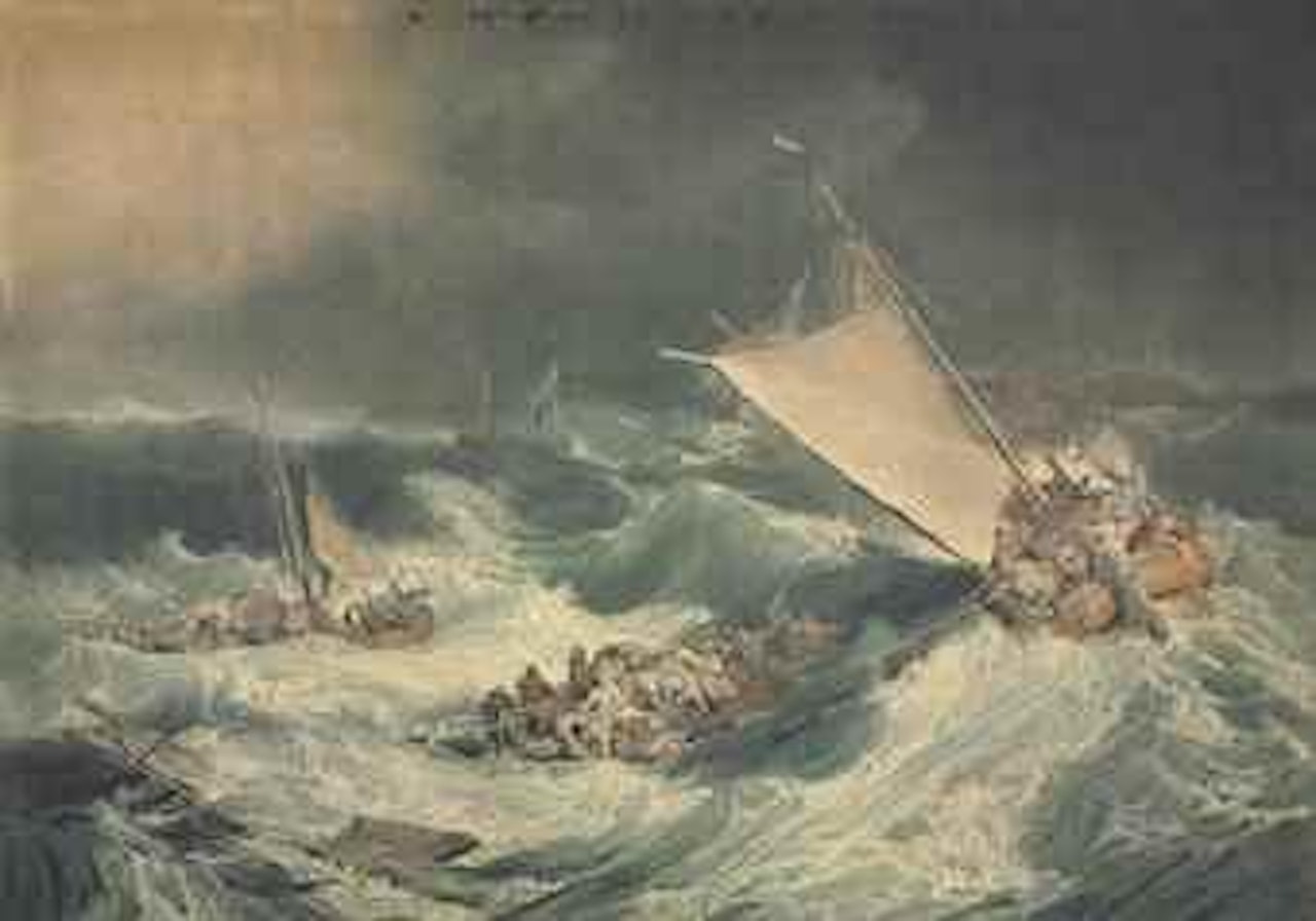 A Shipwreck with Boats Endeavouring to Save the Crew by Joseph Mallord William Turner