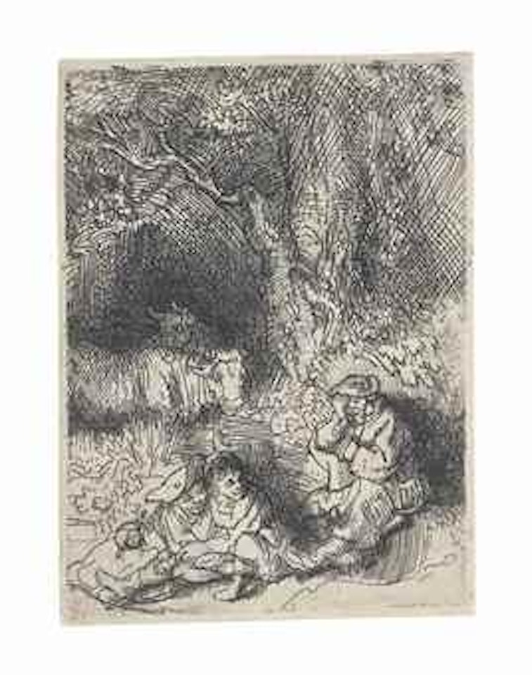 The Sleeping Herdsman by Attributed to Rembrandt Harmensz van Rijn