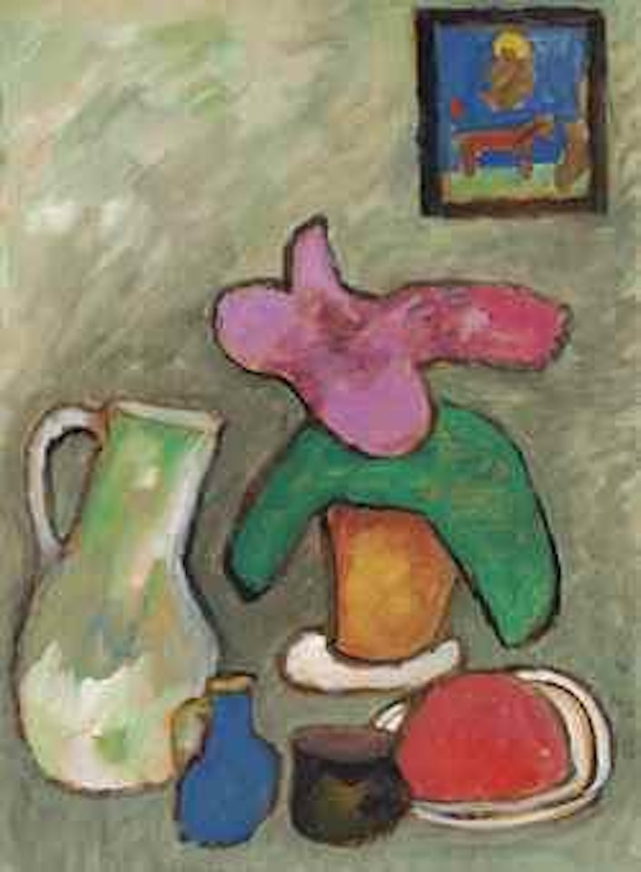 Stilleben mit Krug by Gabriele Münter
