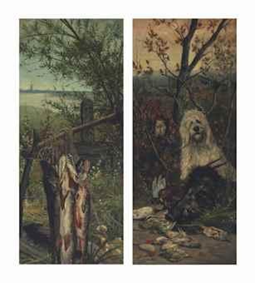 La Chasse, La P�che by Adolphe Monticelli