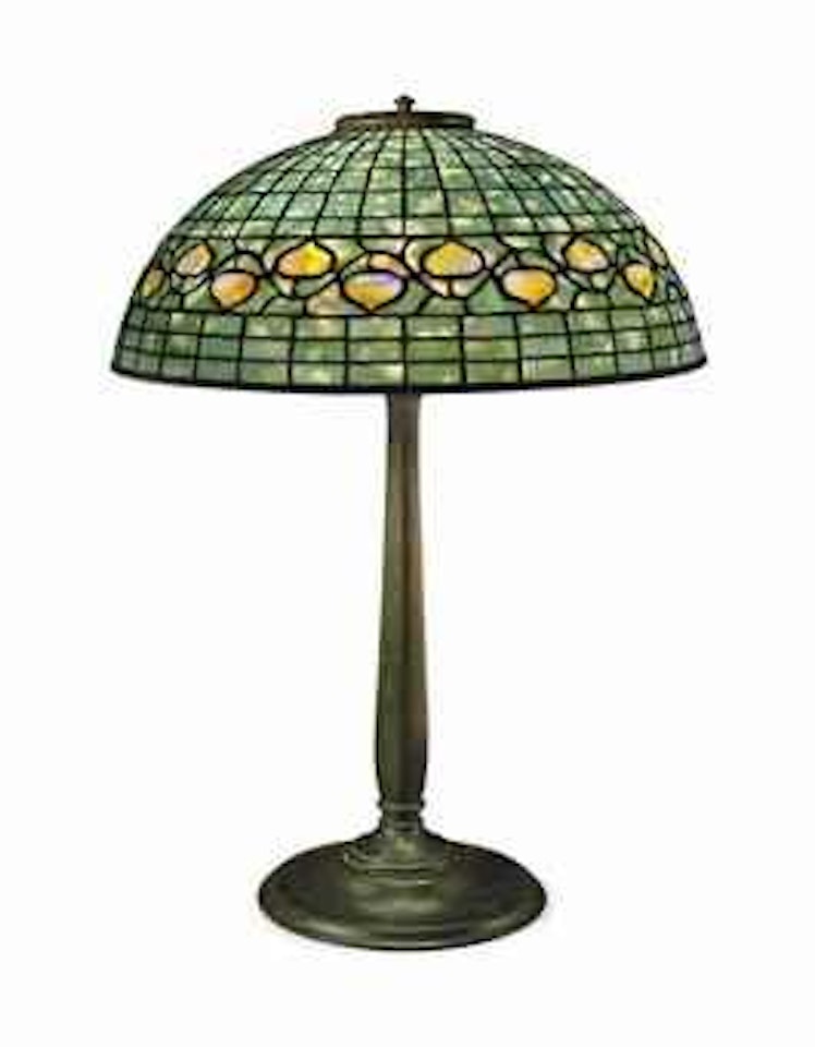Table lamp base and 'Leave and Vine' shade by Tiffany Studios
