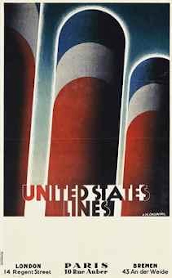 United States Lines by Cassandre (Adolphe Jean-Marie Mouron)