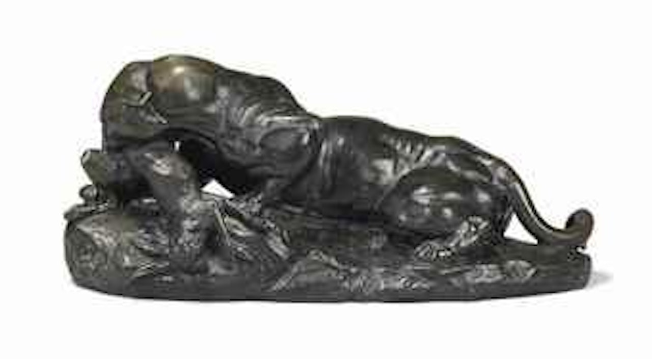 Jaguar d�vorant un li�vre, 1�re r�duction (Jaguar devouring a hare, 1st reduction) by Antoine-Louis Barye
