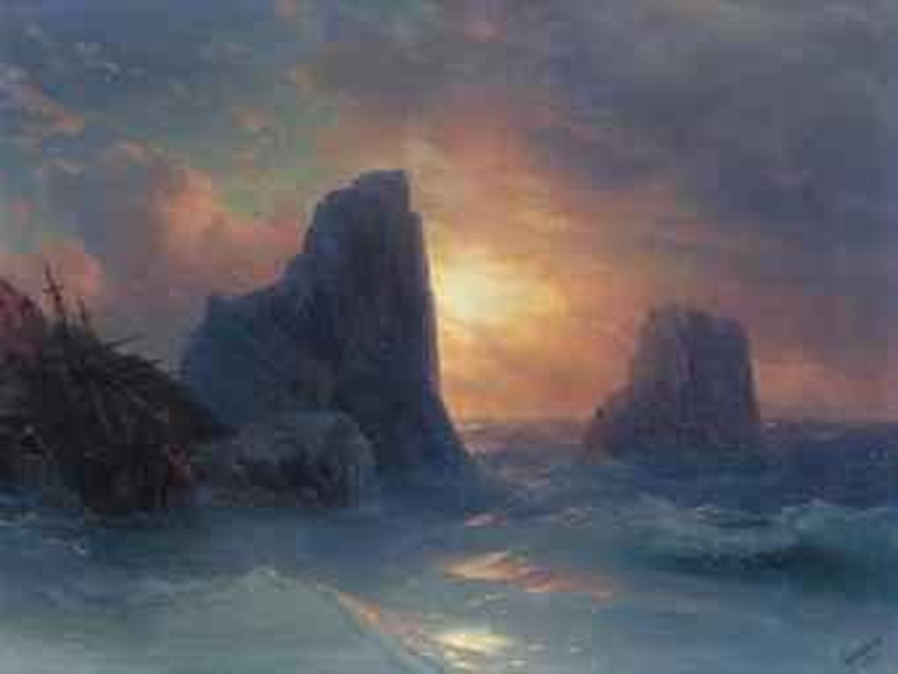 The shipwreck by Ivan Konstantinovich Aivazovsky