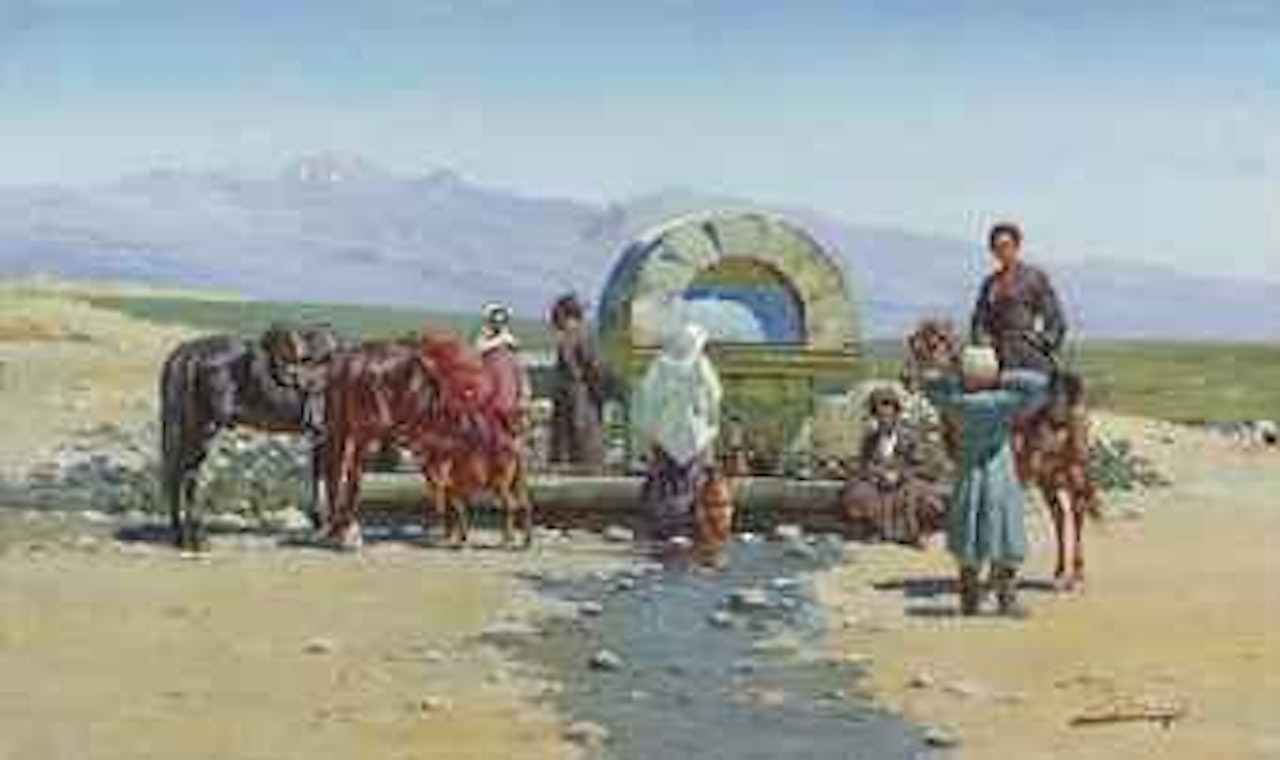At the well by Richard Karlovich Zommer