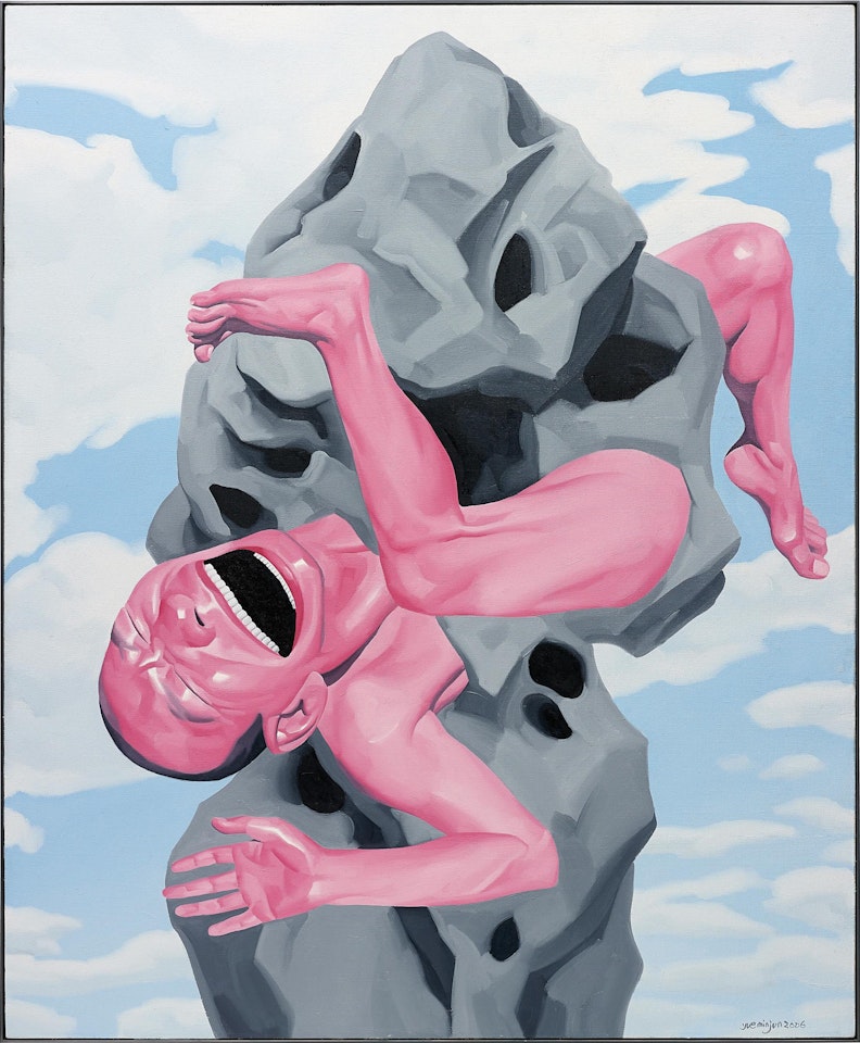 Untitled (Magritte Stone) by Yue Minjun