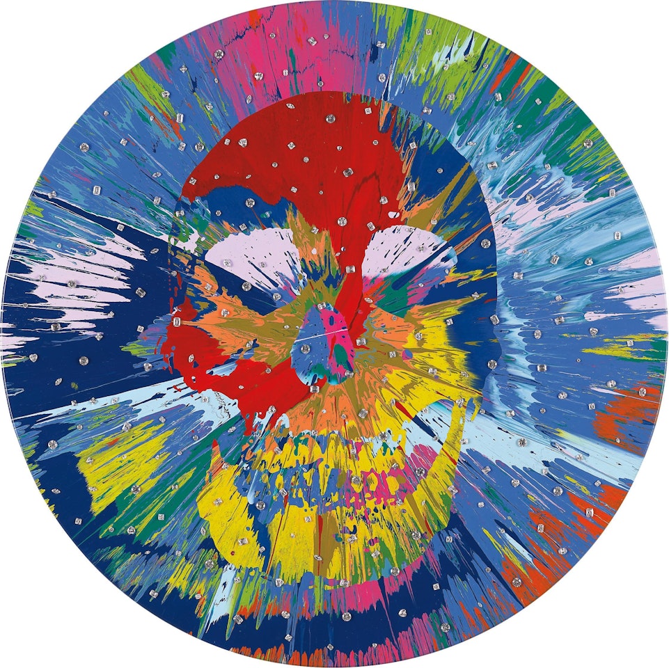 Beautiful Catequil Negativism Painting for Nick (with Diamonds) by Damien Hirst