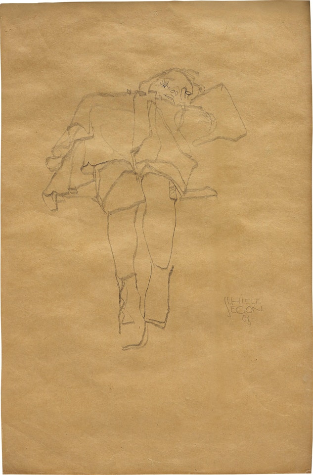Liegendes Kind (Reclining Child) by Egon Schiele