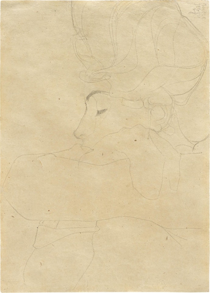 Portrat einer Dame (Portrait of a Woman) by Egon Schiele