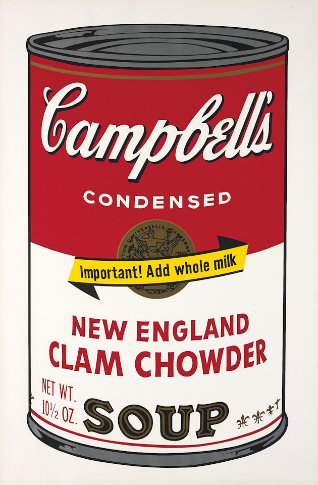 New England Clam Chowder, from Campbell's Soup II by Andy Warhol