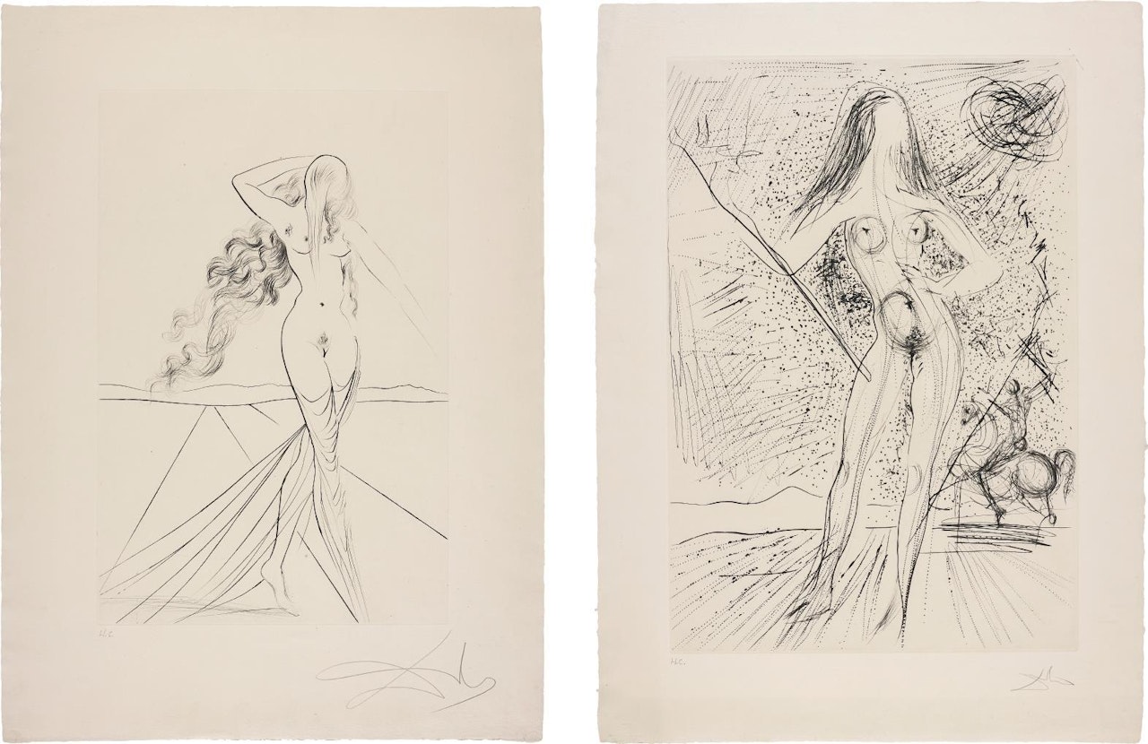 V�nus; and Venus de las constellaciones con picador (Venus; and Venus of the Constellations with Bullfighter) by Salvador Dali