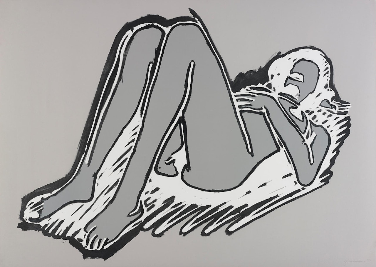 Monica Lying on Her Back, Knees Up by Tom Wesselmann