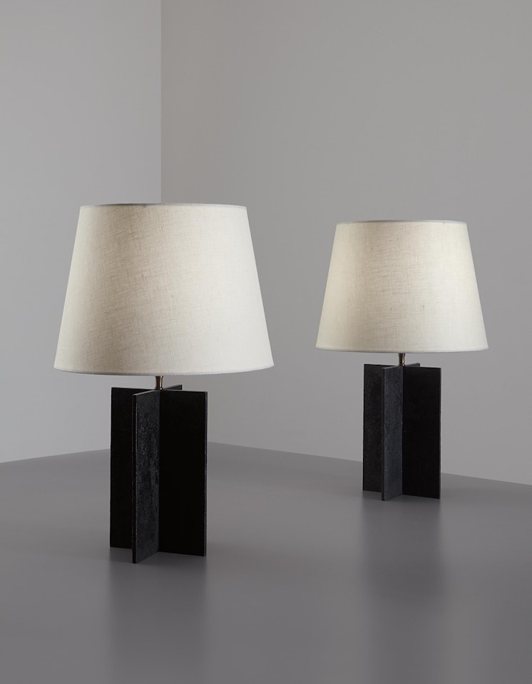 Pair of 'Croisillon' table lamps, from the Hotel Horizonte, Mar del Plata by Jean-Michel Frank