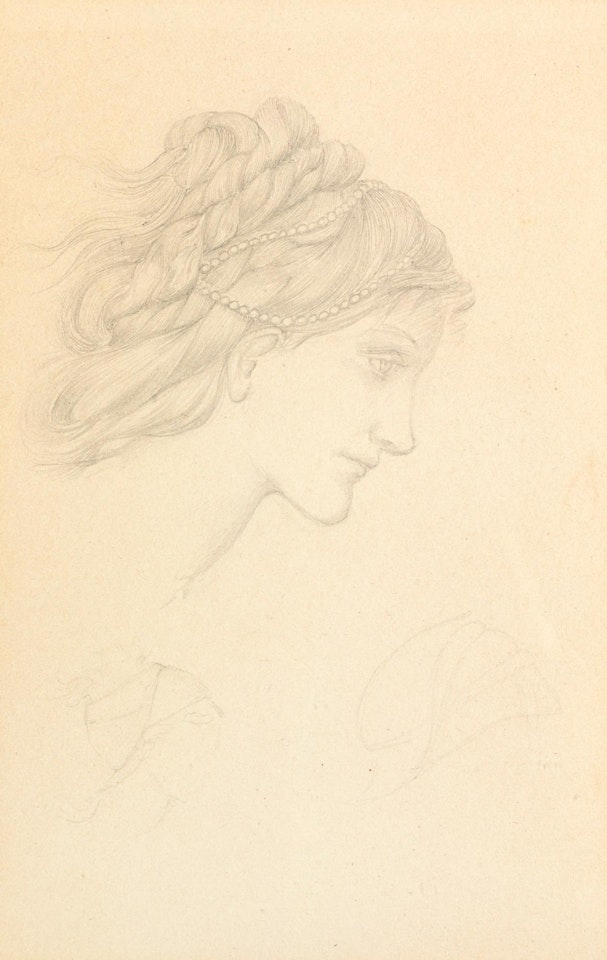 Braided Hair, Study for the Wheel of fortune by Edward Coley Burne-Jones