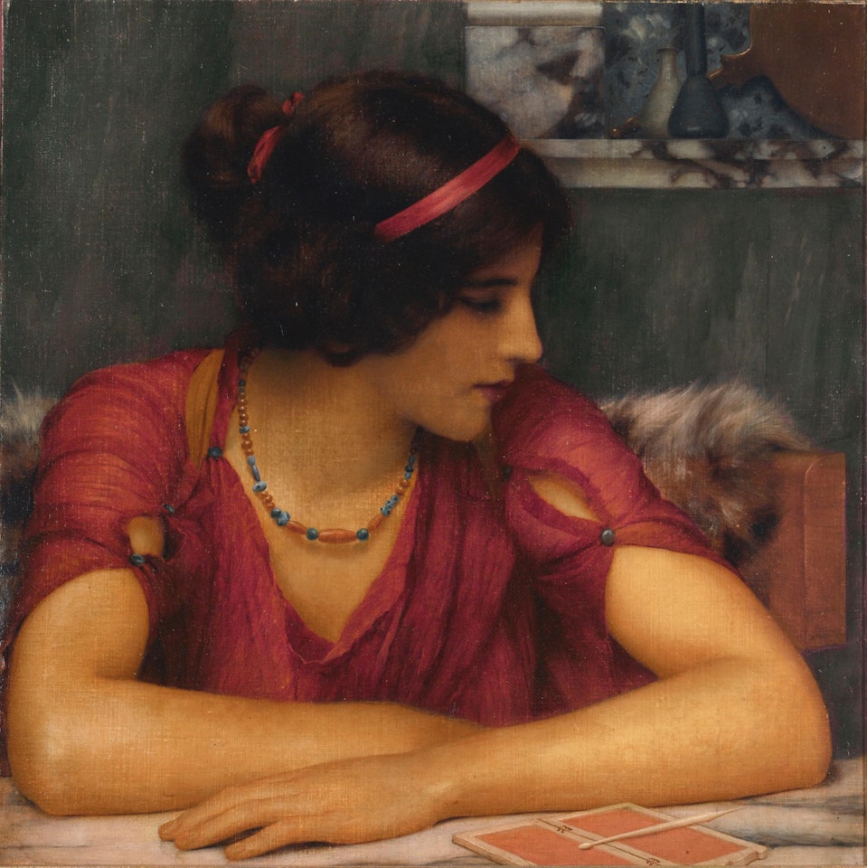 The Letter (A Classical Maiden) by JOHN WILLIAM GODWARD, R.B.A.