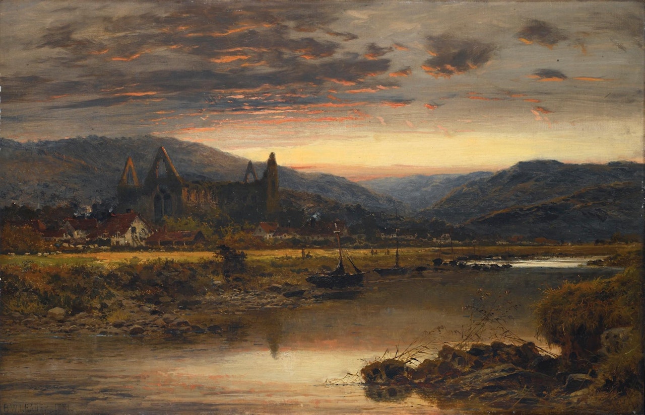 View of Tintern Abbey from the River by Benjamin Williams Leader