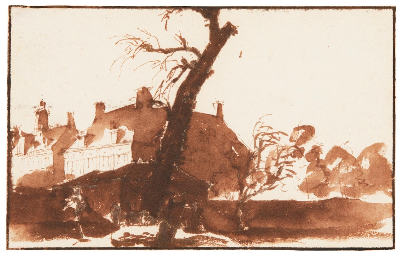 View from The Garden of Constantijn Huygens' House, in The Hague by Jan de Bisschop