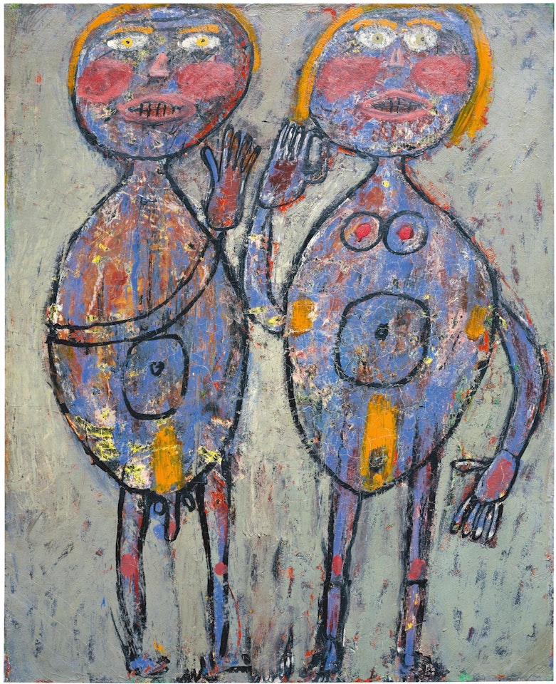 MÉNAGE EN GRIS, OUTREMER ET CARMIN by Jean Dubuffet