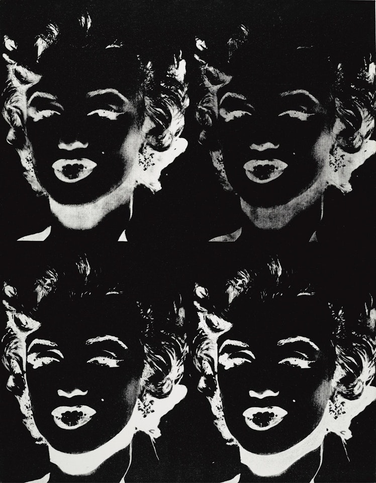 Four Marilyns (Reversal Series) by Andy Warhol