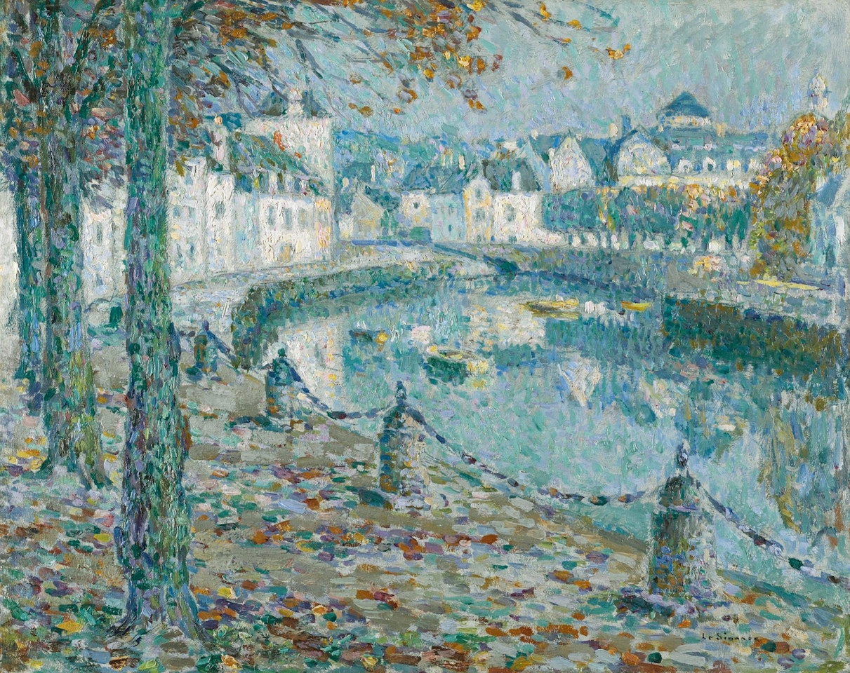 La Petite Ville Au Matin, Quimperl� by Henri Le Sidaner